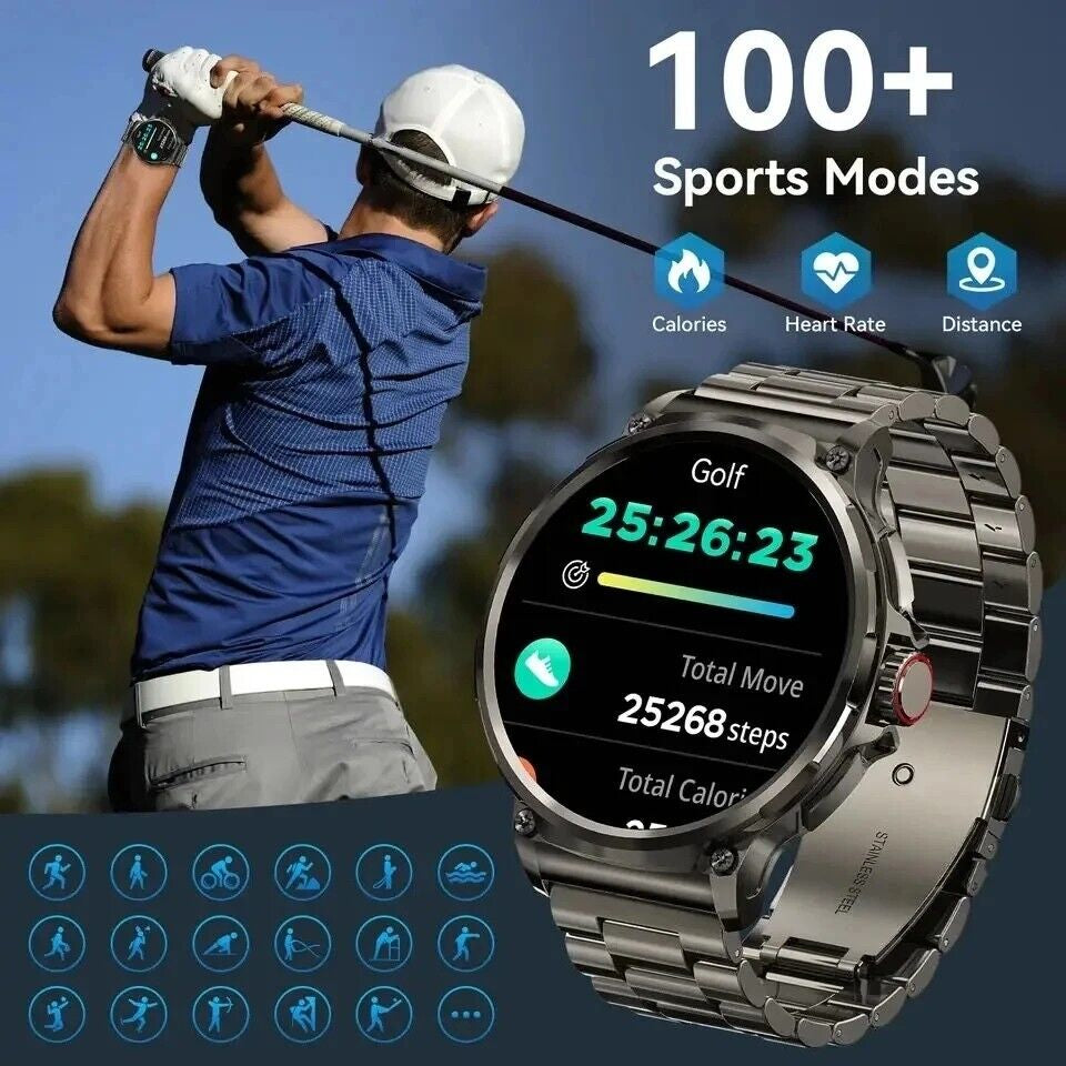 1.85" Ultra HD Smartwatch GPS Bluetooth Call Health Tracing