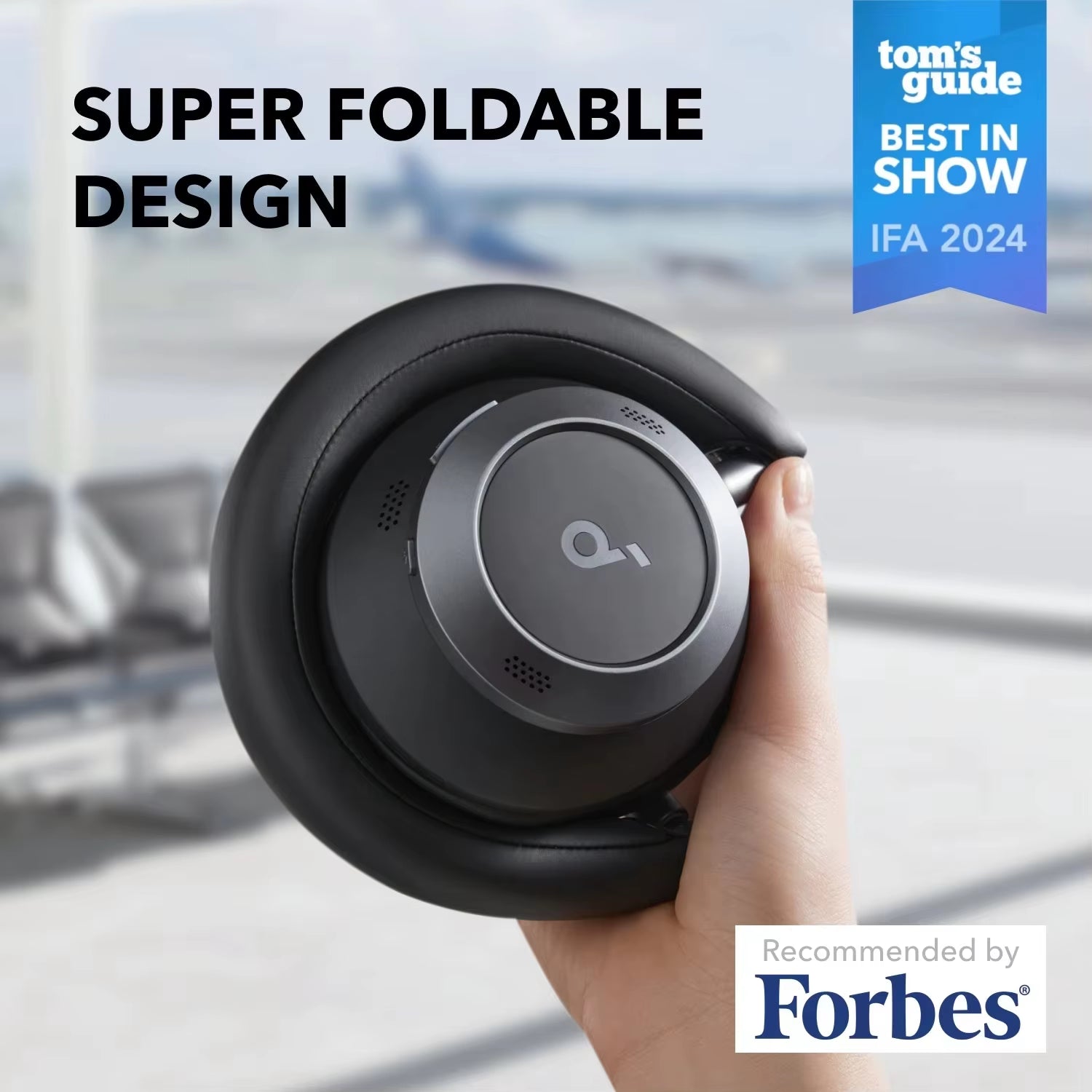 Original Anker  Space One Pro Headphone Hi-Res LDAC Wireless Bluetooth Gaming Headset Super Fast Charge ANC Foldable