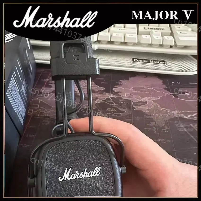 Major V 5 Wireless Bluetooth Headphones Classic Earphones Deep Bass Foldable Pop Rock Retro Music Microphone Headset